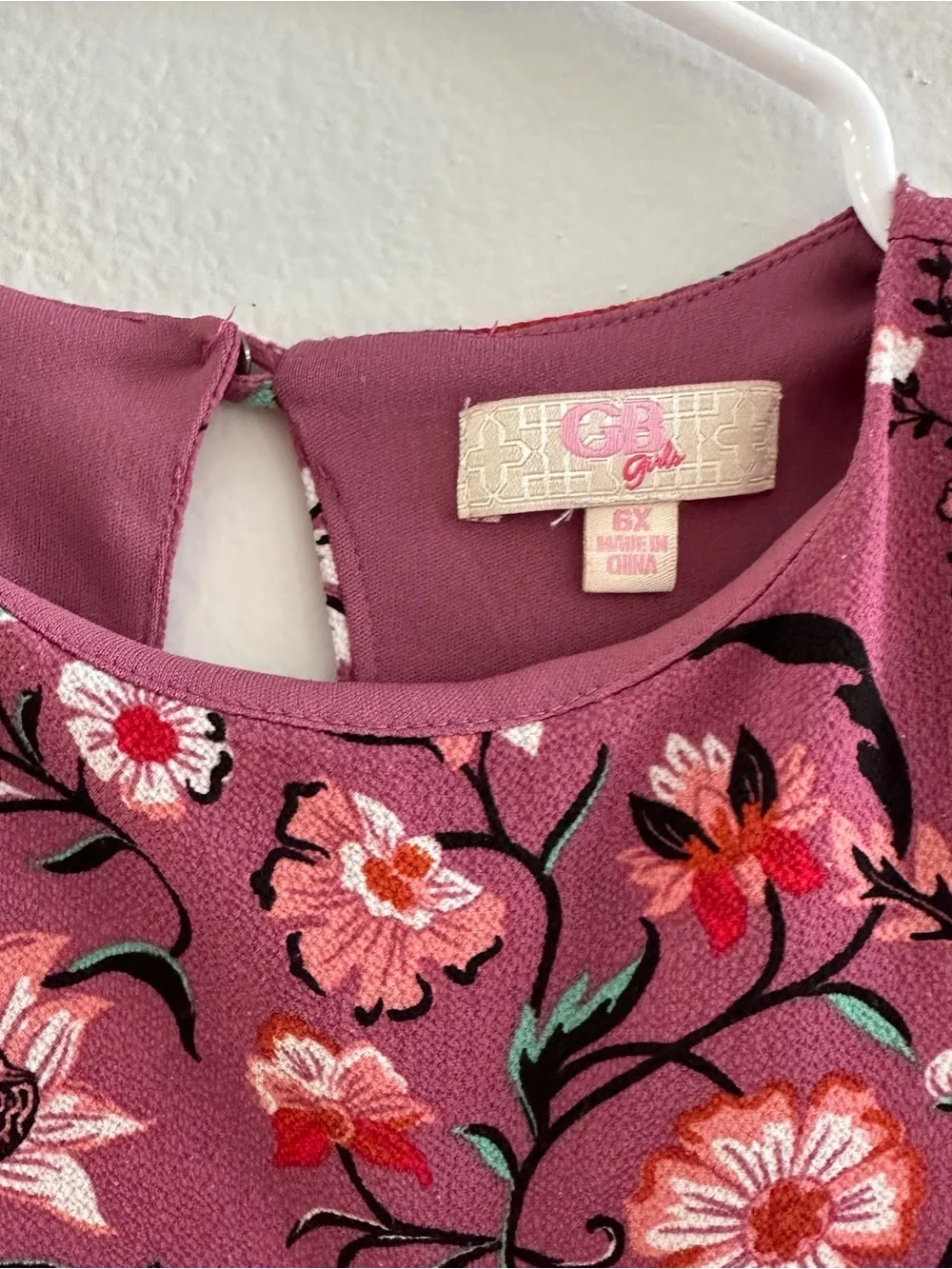 Gianni Bini GB Girls Mauve Floral Cottagecore Dress Size 6X